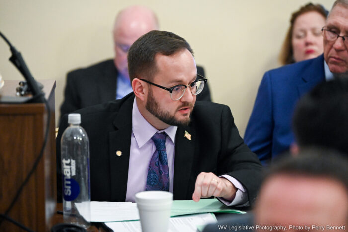 Del. Elliott Pritt, D-Fayette, speaks against the anti-racism bill.
