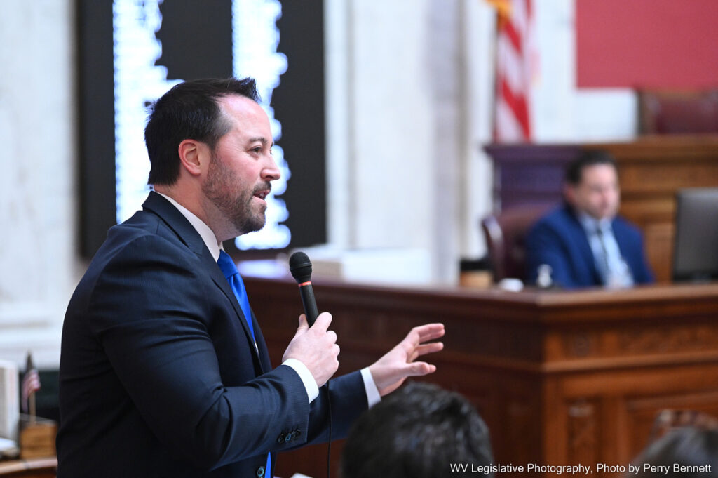 Del. Shawn Fluharty, an Ohio County Democrat and member of the House Judiciary Committee, spoke against HB 2007 during the Feb. 3, 2023 House floor session.