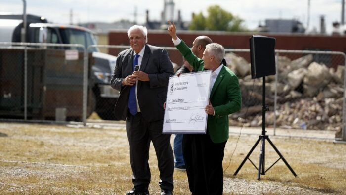 Gov. Jim Justice awards money to Marshall University for baseball stadium.