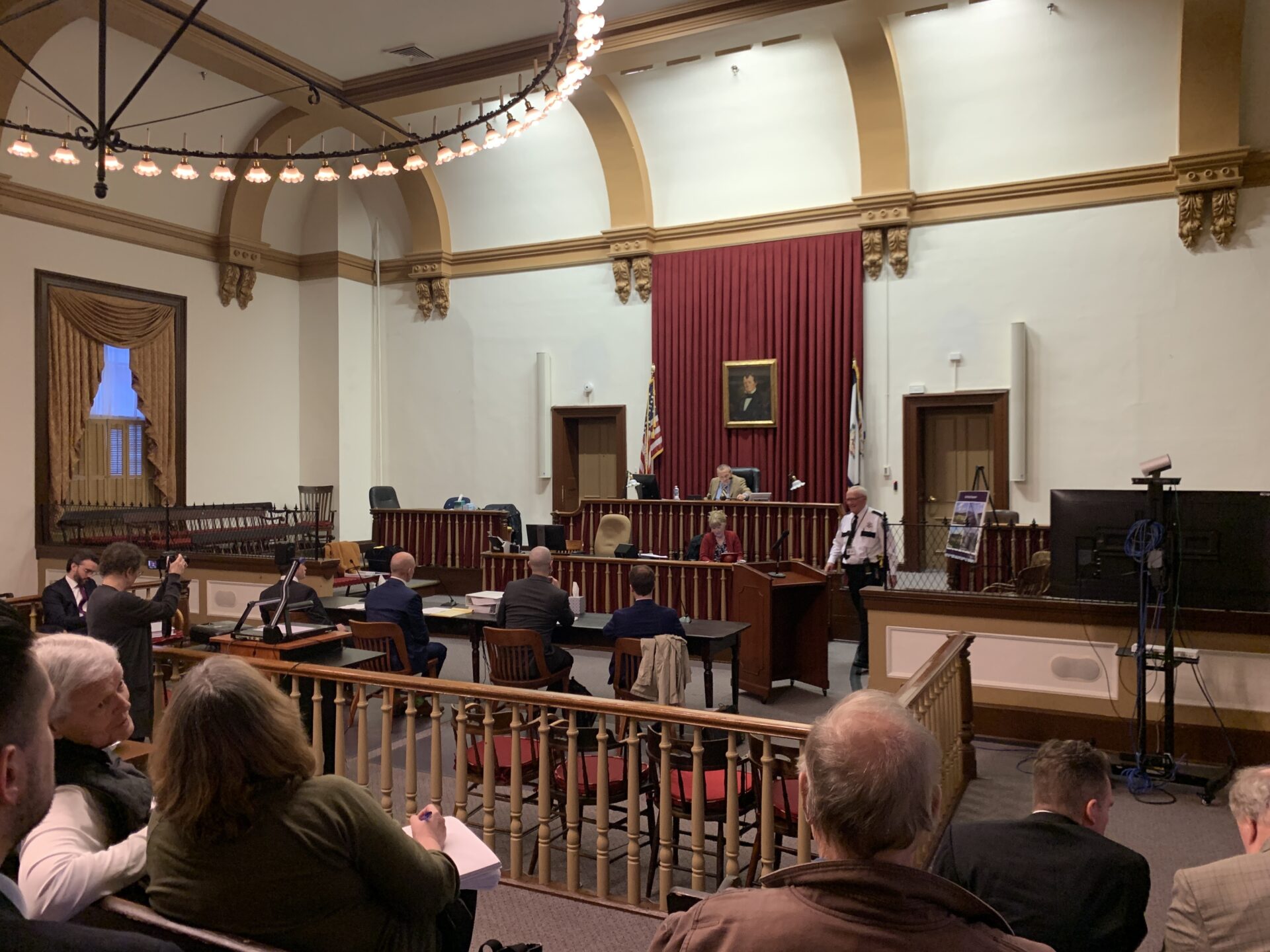 Jefferson County residents prepare for the first of two public hearings arranged by the state's Public Service Commission Monday evening at the Jefferson County Courthouse.