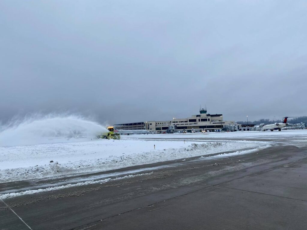 A view of West Virginia International Yeager Airport during the winter months.