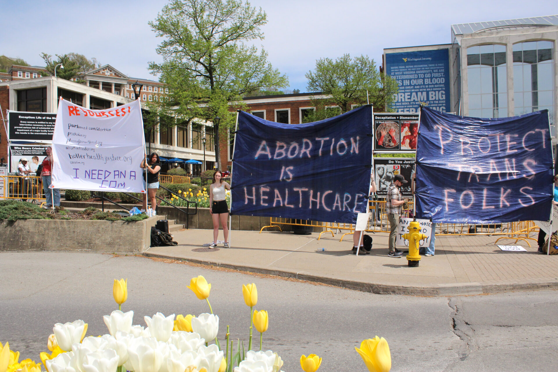 Students Protest Anti-Abortion Display At WVU