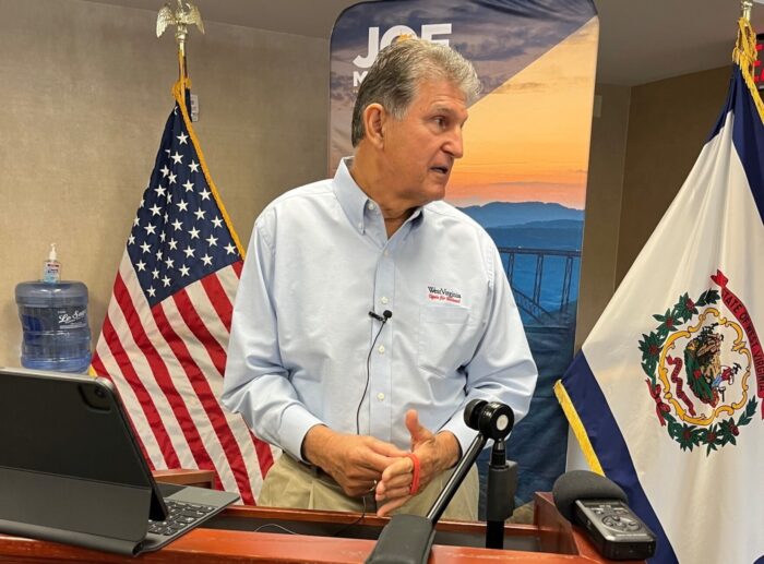 U.S. Sen. Joe Manchin in shirt sleeves.