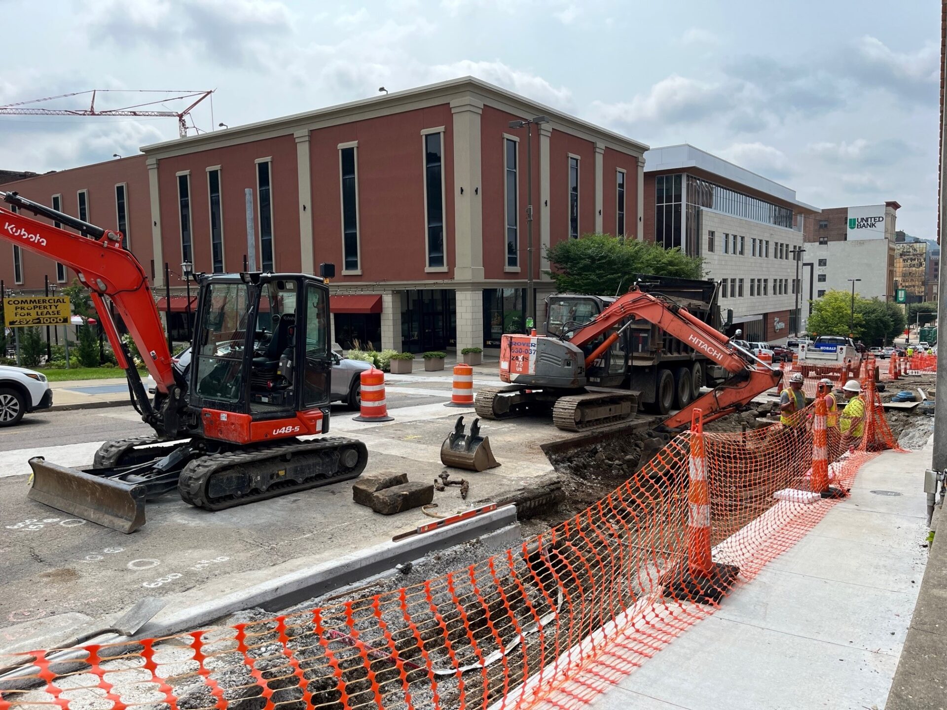Streetscape Construction Continues In Downtown Wheeling
