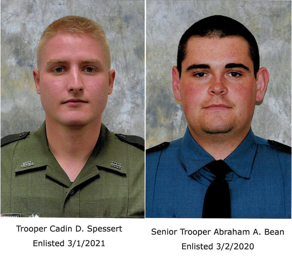 Head shots of two West Virginia State Troopers