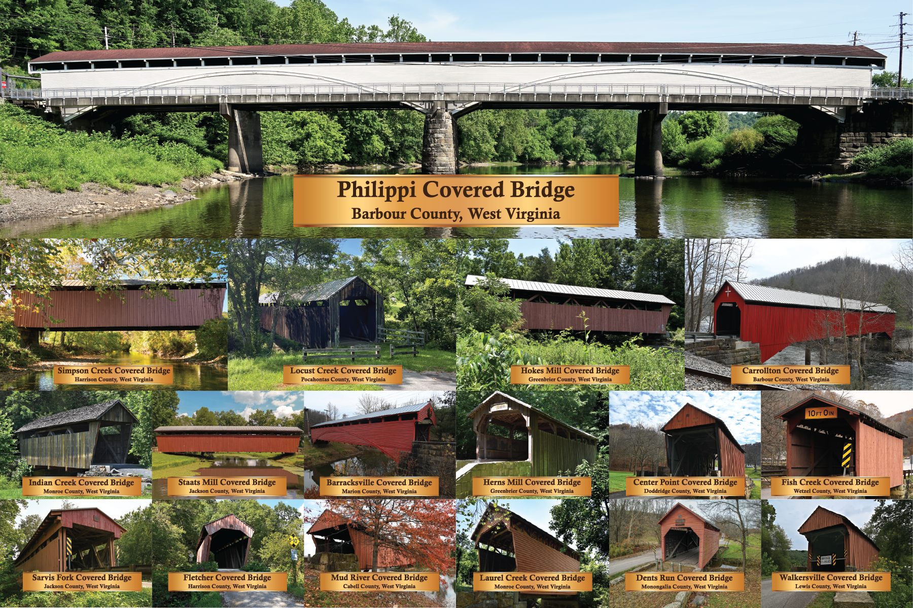 Free Poster Of W.Va. Covered Bridges Available Through Department Of Transportation
