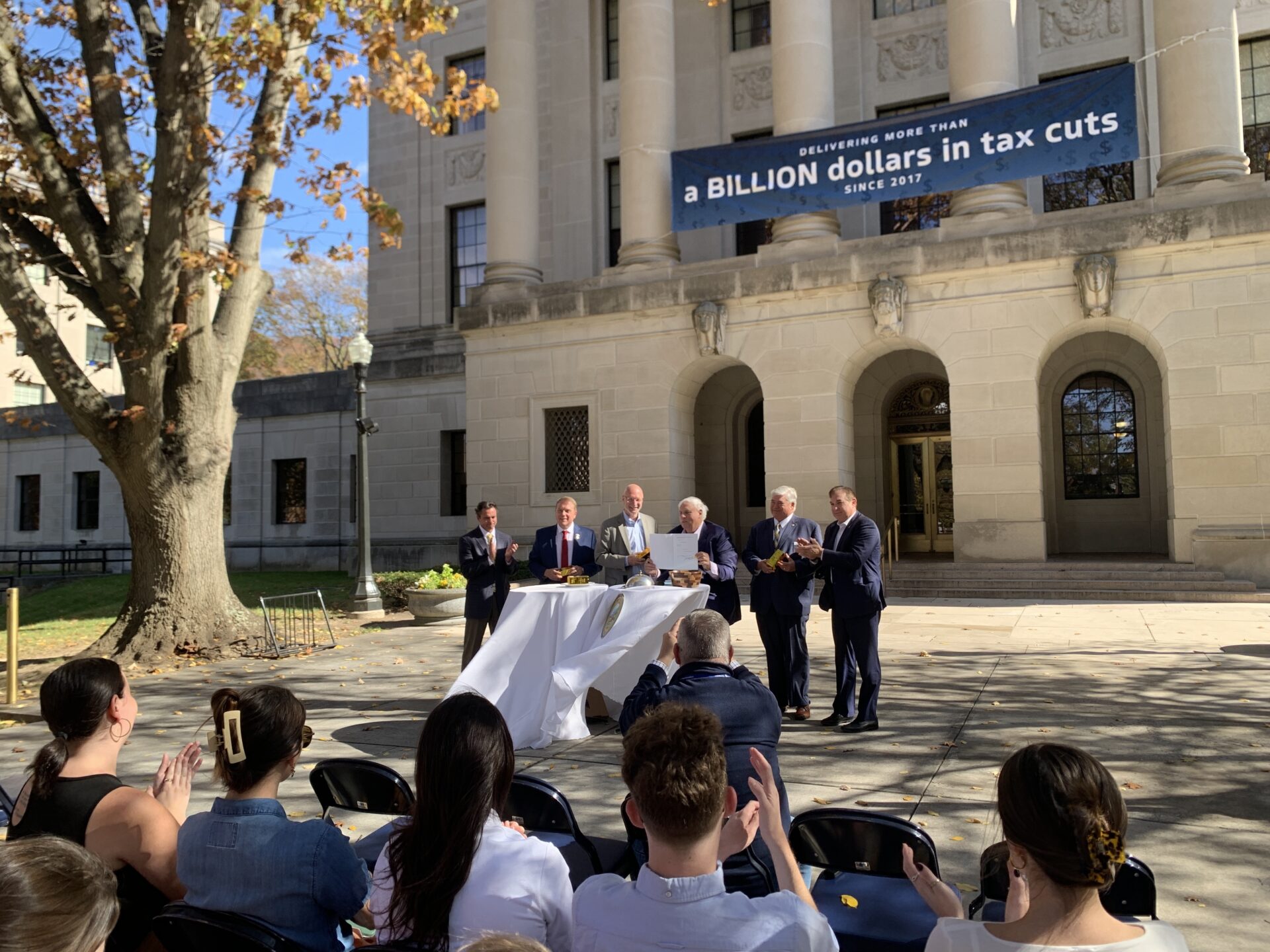 Justice Ceremonially Signs Special Session Tax Cut