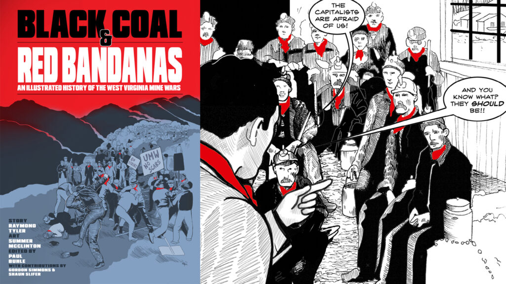 Pages from the graphic novel "Black Coal & Red Bandanas"