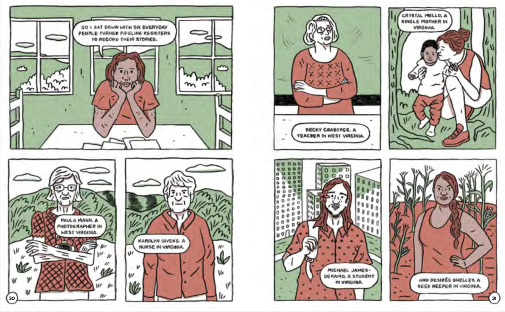 Panels from the graphic novel "Holler."