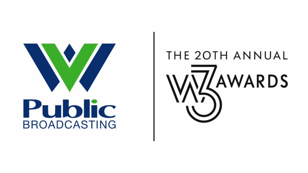 WVPB Logo and w3 Awards Logo