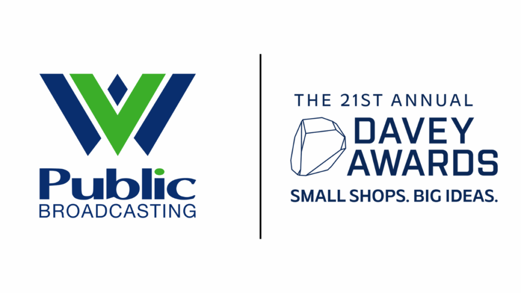 WVPB logo and Davey Awards Logo