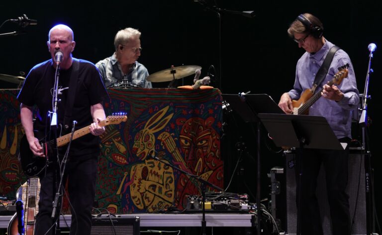 band plays music on stage