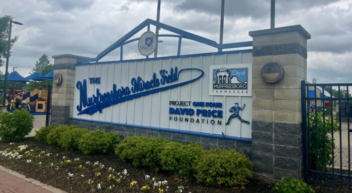 A sign that reads, "Murfreesboro’s Miracle Field."