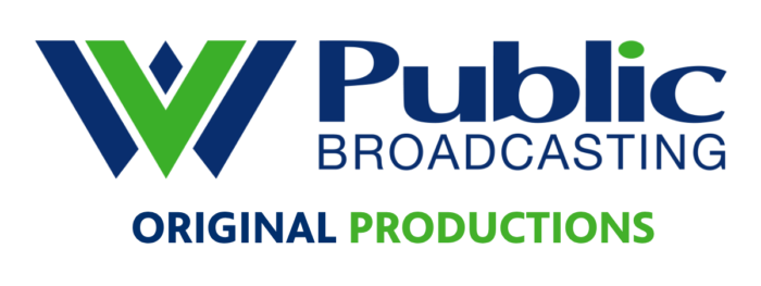 The blue and green West Virginia Public Broadcasting logo. Underneath the logo are the words Original Productions.
