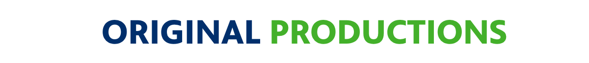 The blue and green West Virginia Public Broadcasting logo colors. Text on the graphic reads Original Productions.
