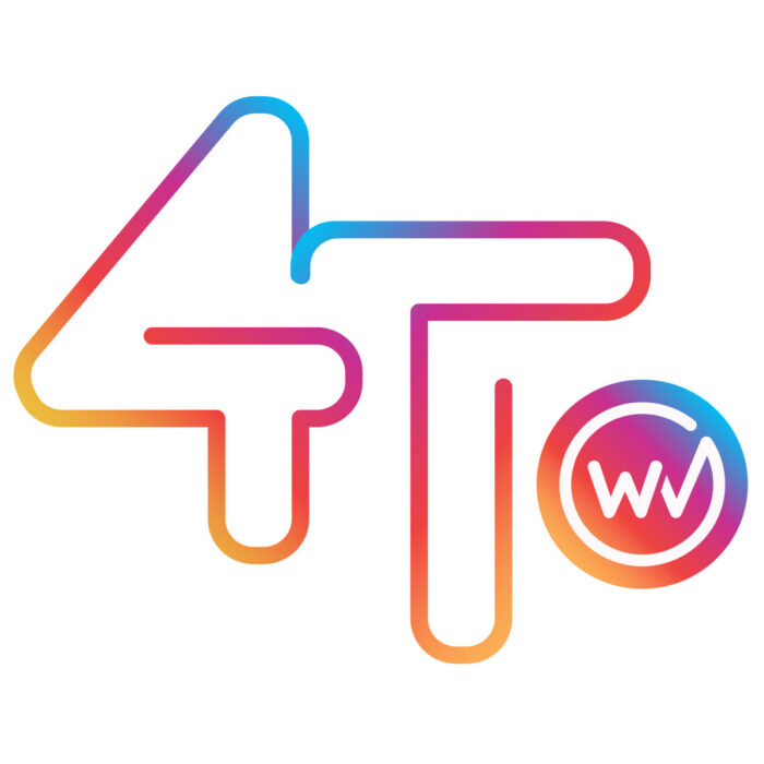 The logo for Toyota 4T Academy. It features the number 4 next to the capital letter T. WV is seen next to it as a colorful button.